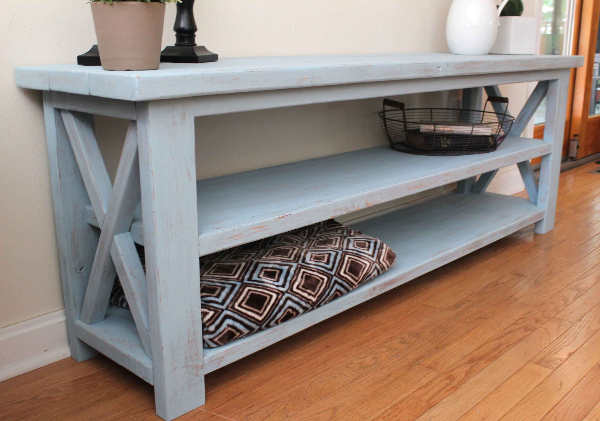 Ana White | Robins egg blue console table - DIY Projects