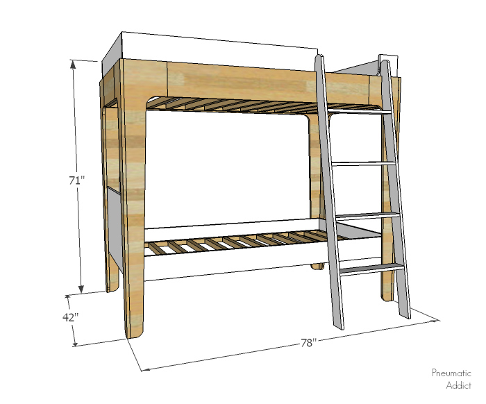 Ana White | Modern Bunk Beds - DIY Projects