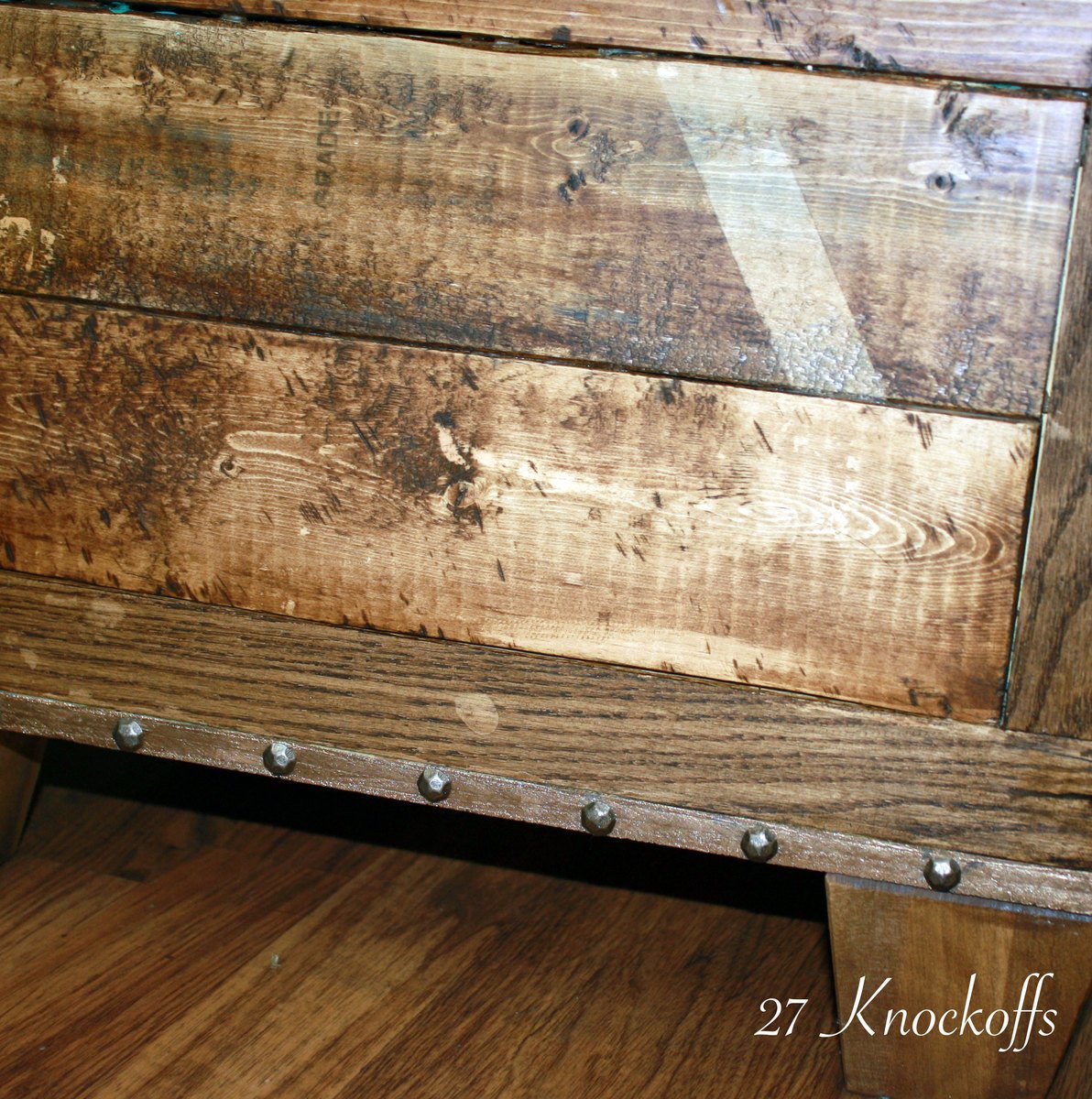 wood chest side table