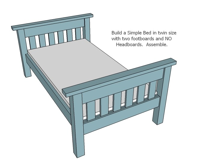 Twin bed woodworking plans in sketchup Ideas Plan Design And More
