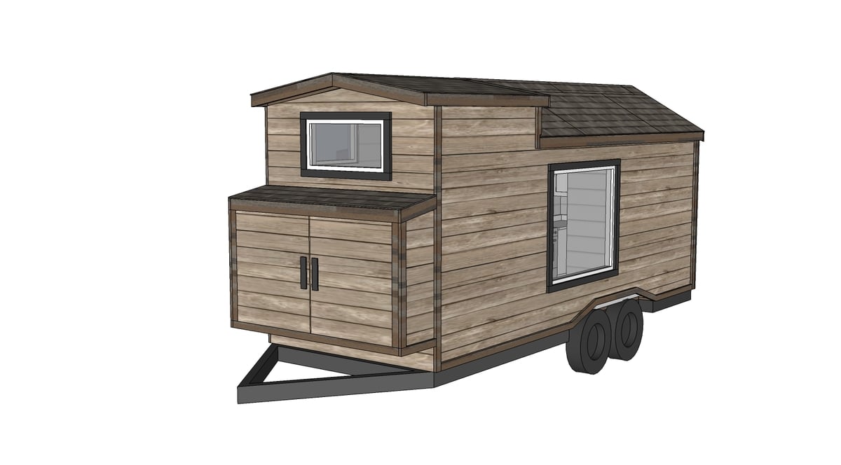 Free Tiny House Plans - Quartz Model with Bathroom