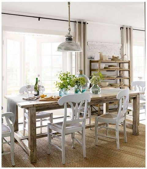farmhouse table featured in country living magazine