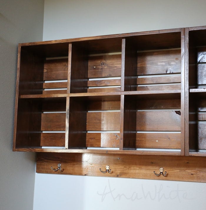 wall cubby shelves with hooks