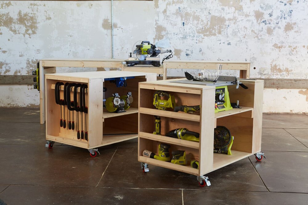 Build a Ultimate Roll Away Workbench System for Ryobi Blogger Build 
