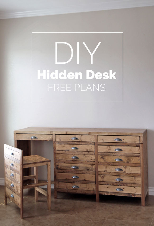 Hidden Desk Apothecary Cabinet