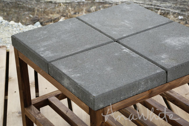 Concrete Paver Outdoor Coffee Table