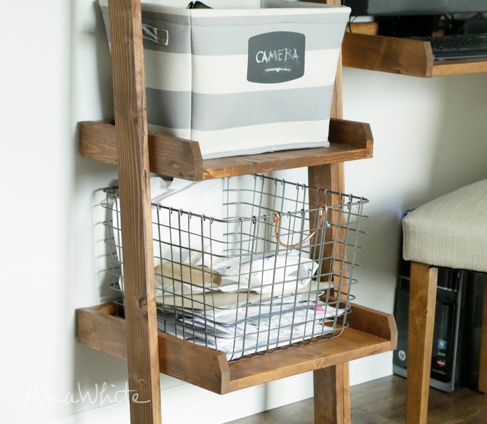 Ana White  Leaning Ladder Wall Bookshelf - DIY Projects