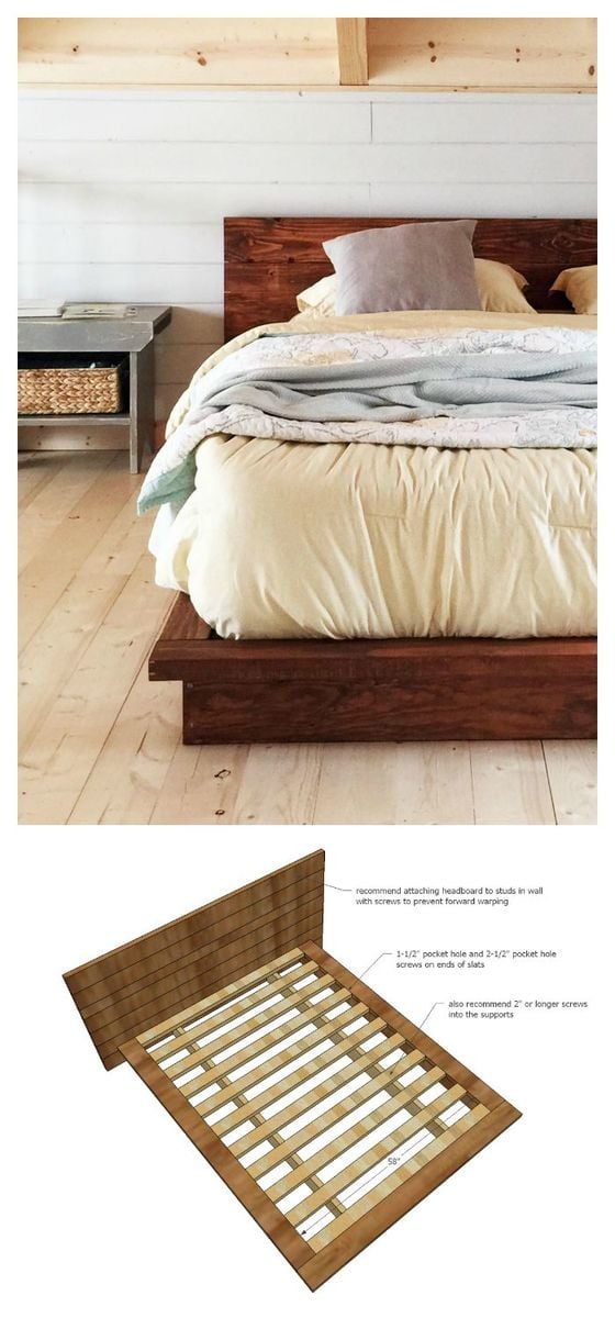 Ana White | Rustic Modern 2x6 Platform Bed - DIY Projects