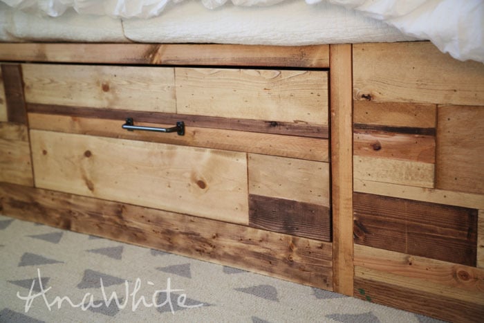 beautiful reclaimed wood storage bed
