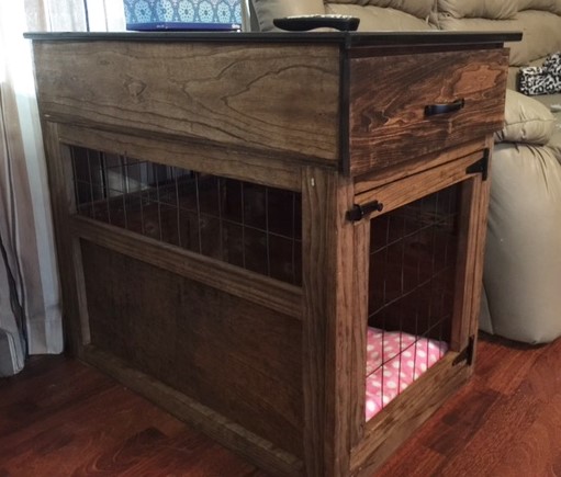 Ana White | Smaller Dog Crate with a drawer! - DIY Projects
