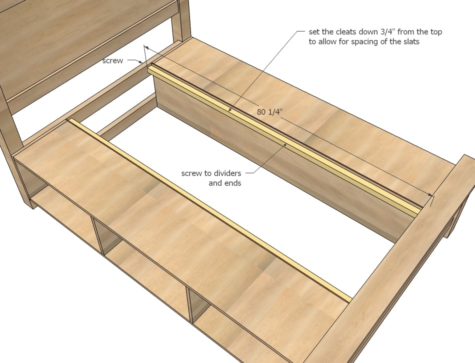 platform bed frame plansstorage