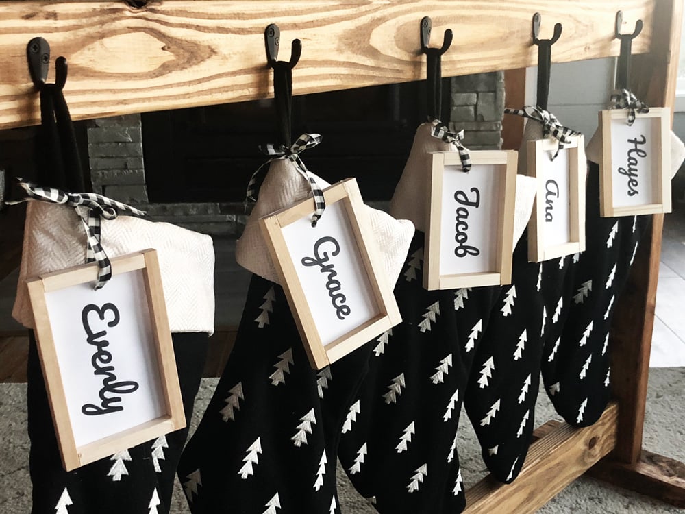 stocking name tags for personalized stockings