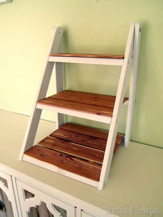 Ana White | Mini Ladder Shelf - Feature by Sawdust and ...