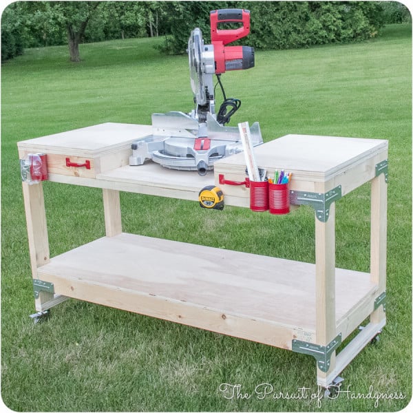 Ana White  Build a DIY Miter Saw Stand - Featuring The Pursuit of 