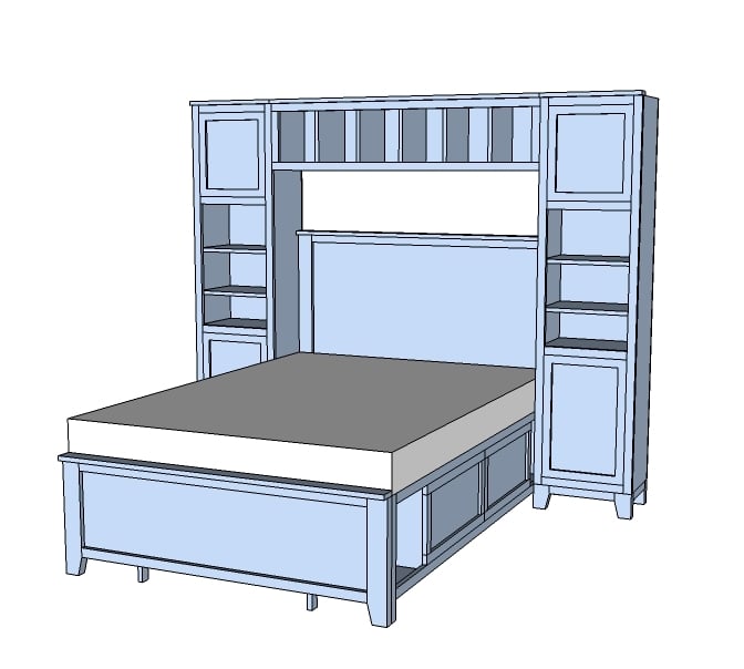 ana white | hailey towers for the storage bed system - diy projects