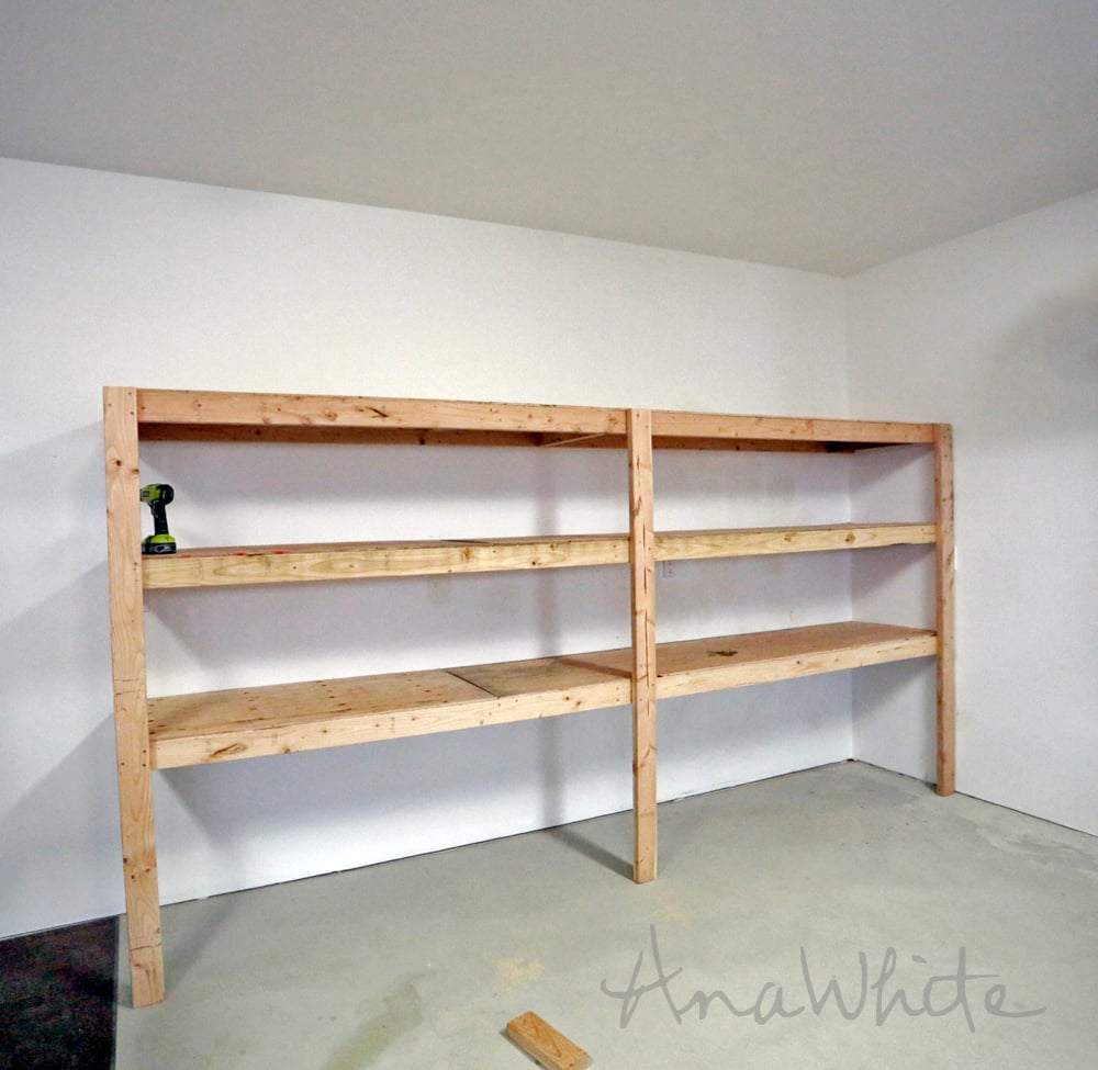 Best Diy Garage Shelves Attached To, Diy Wood Shelving Unit