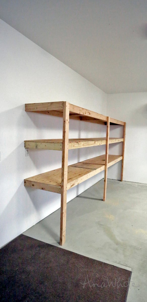 Diy Garage Shelves Attached To Walls, Garage Shelving Plans