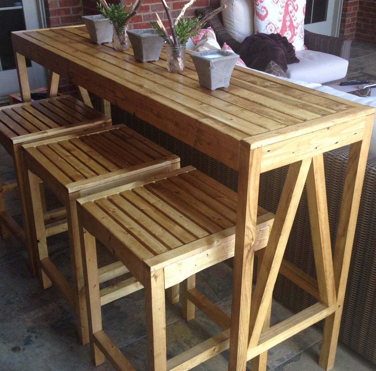 Ana White | Sutton Custom Outdoor Bar Stools - DIY Projects