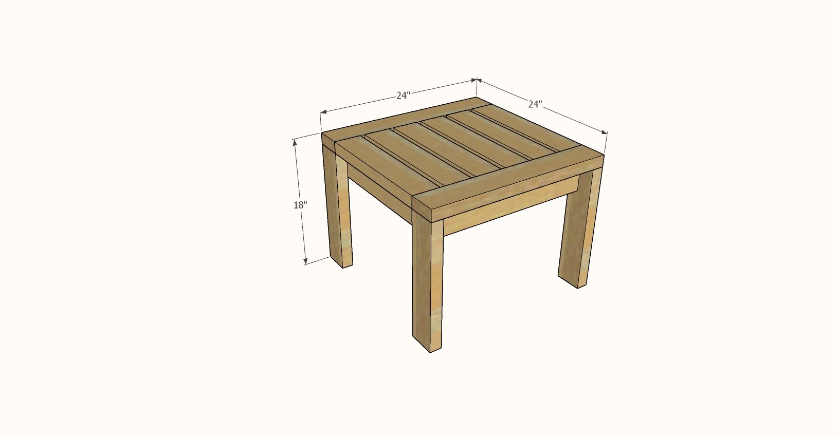 outdoor end table dimensions