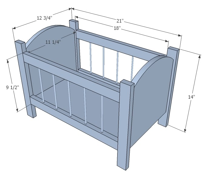 ... Fancy Baby Doll Crib | Free and Easy DIY Project and Furniture Plans