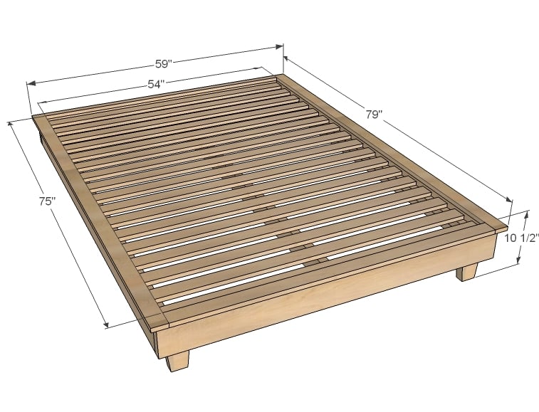 A Platform Bed Frame Queen Size, Build A Queen Size Bed Frame