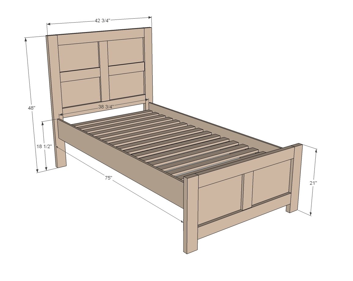 Easy & Simple: Twin bed frame plans free