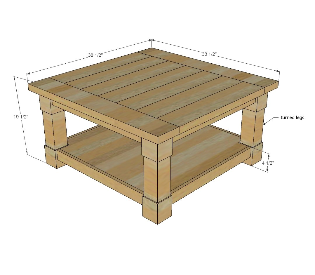 Square coffee table plans
