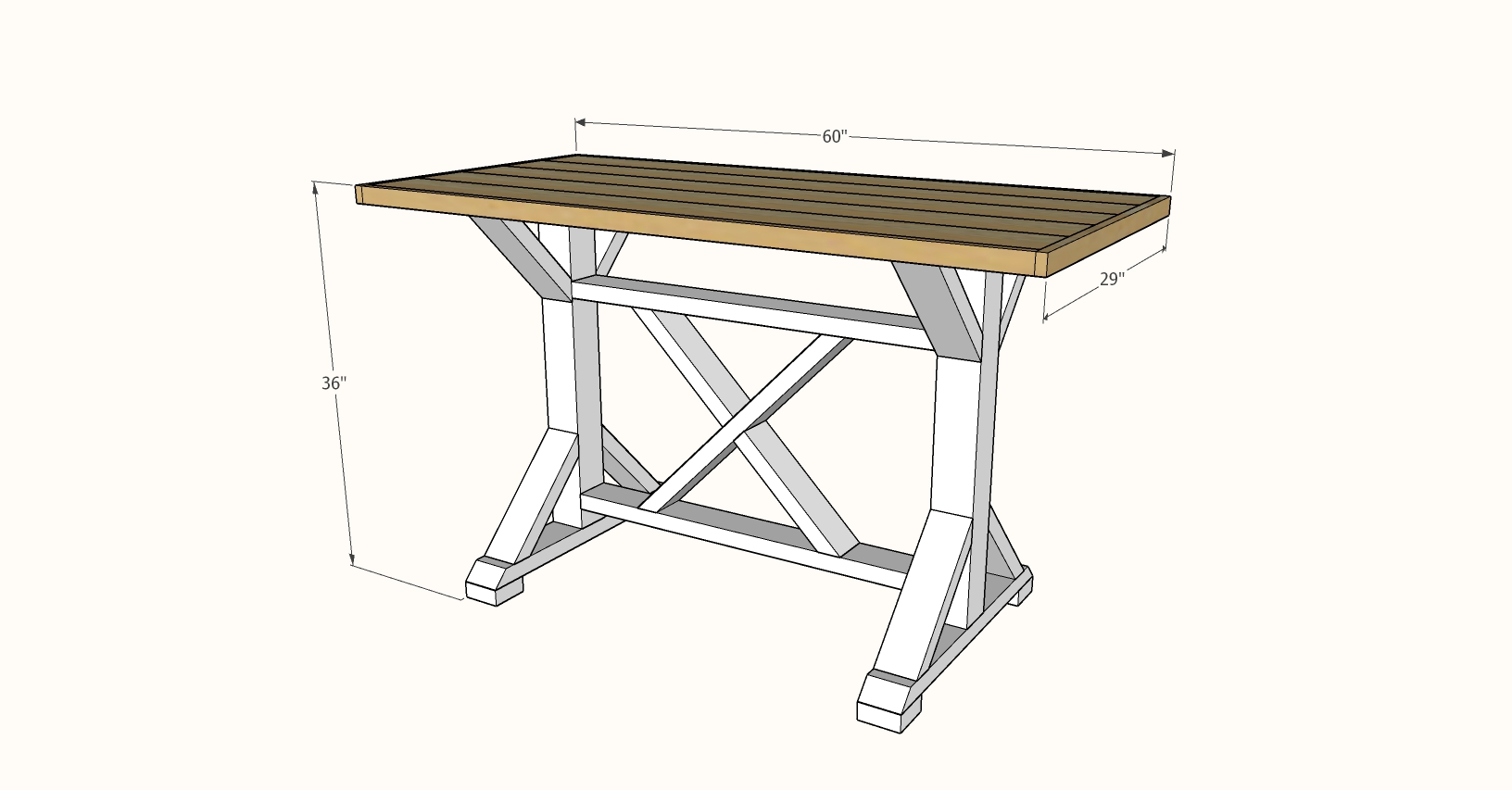 dimensions for counter height farmhouse table