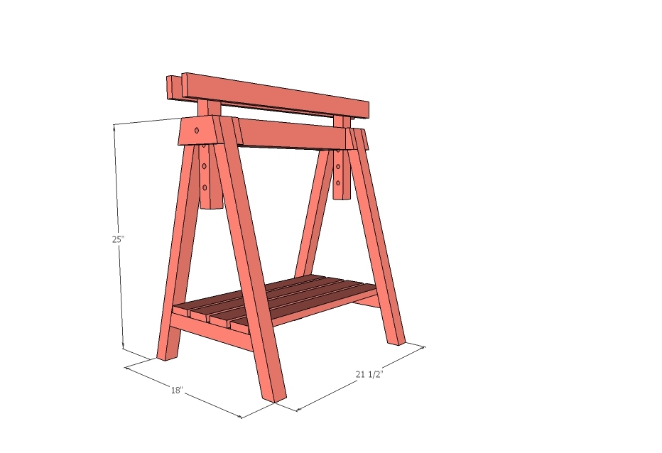  Height Sawhorses  Free and Easy DIY Project and Furniture Plans