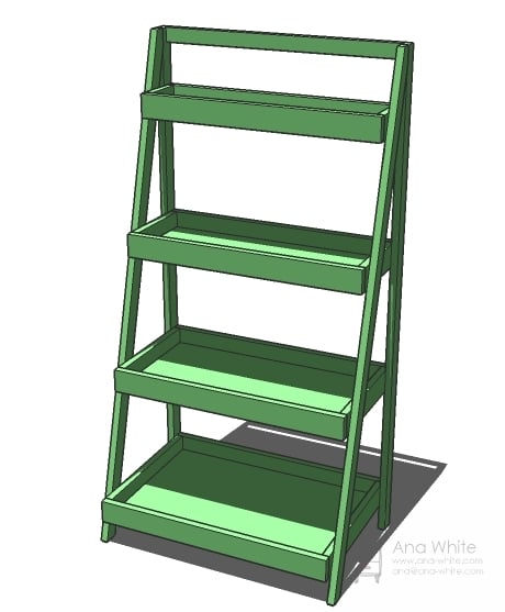 painters ladder shelf free plans