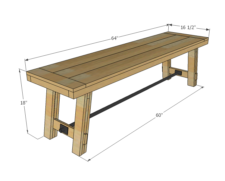 dining bench plans dimensions