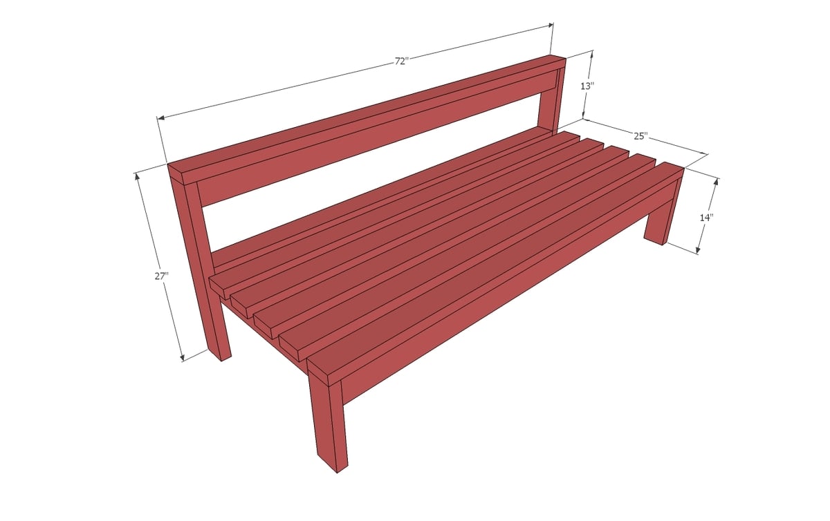 2x4 outdoor sectional piece