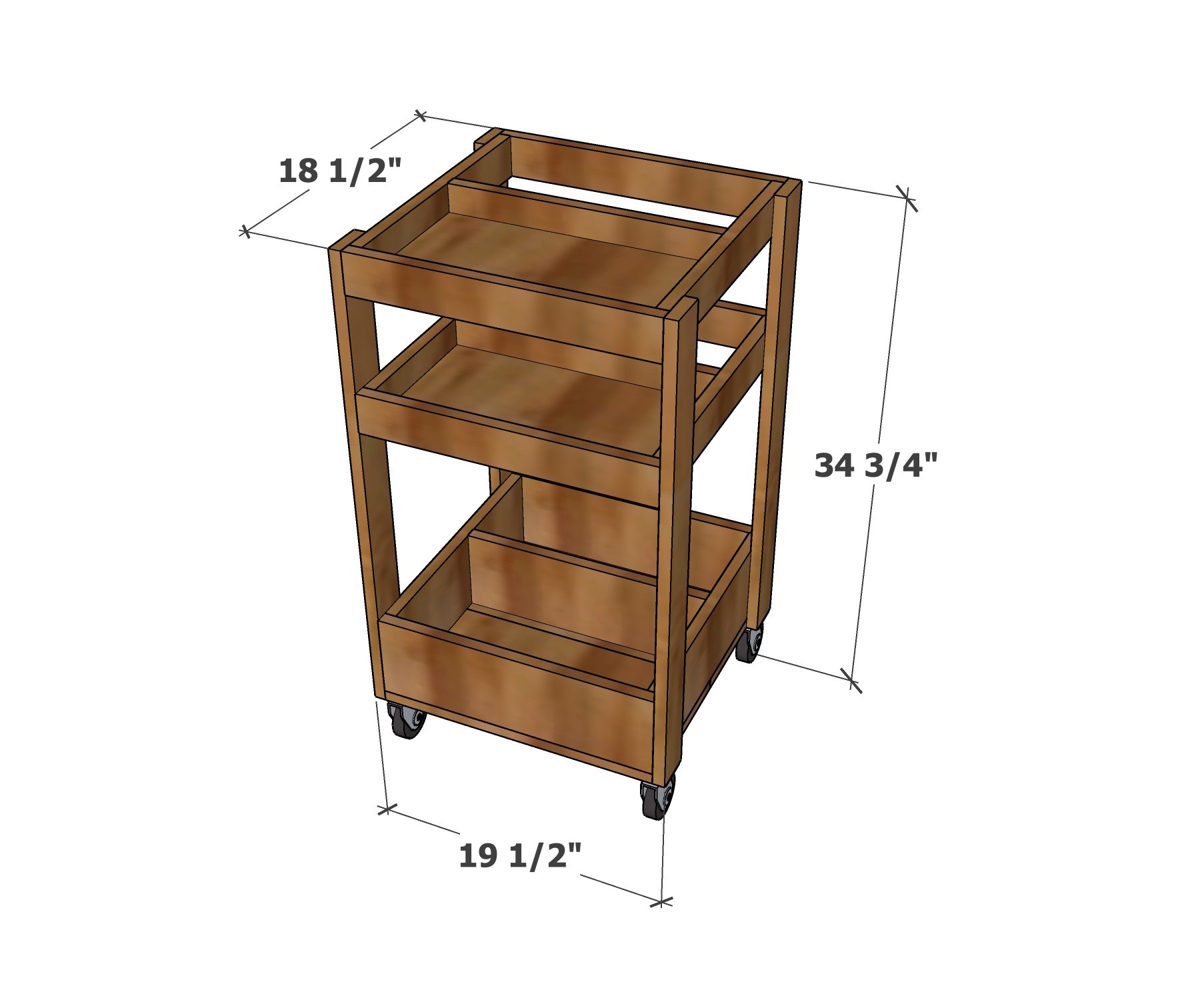 gift wrap cart dimensions