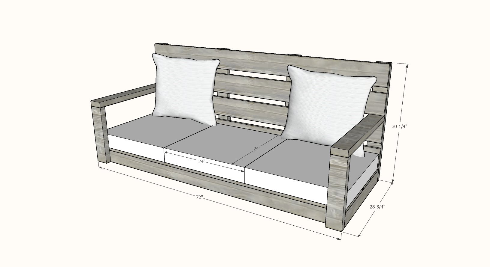 porch swing couch plans