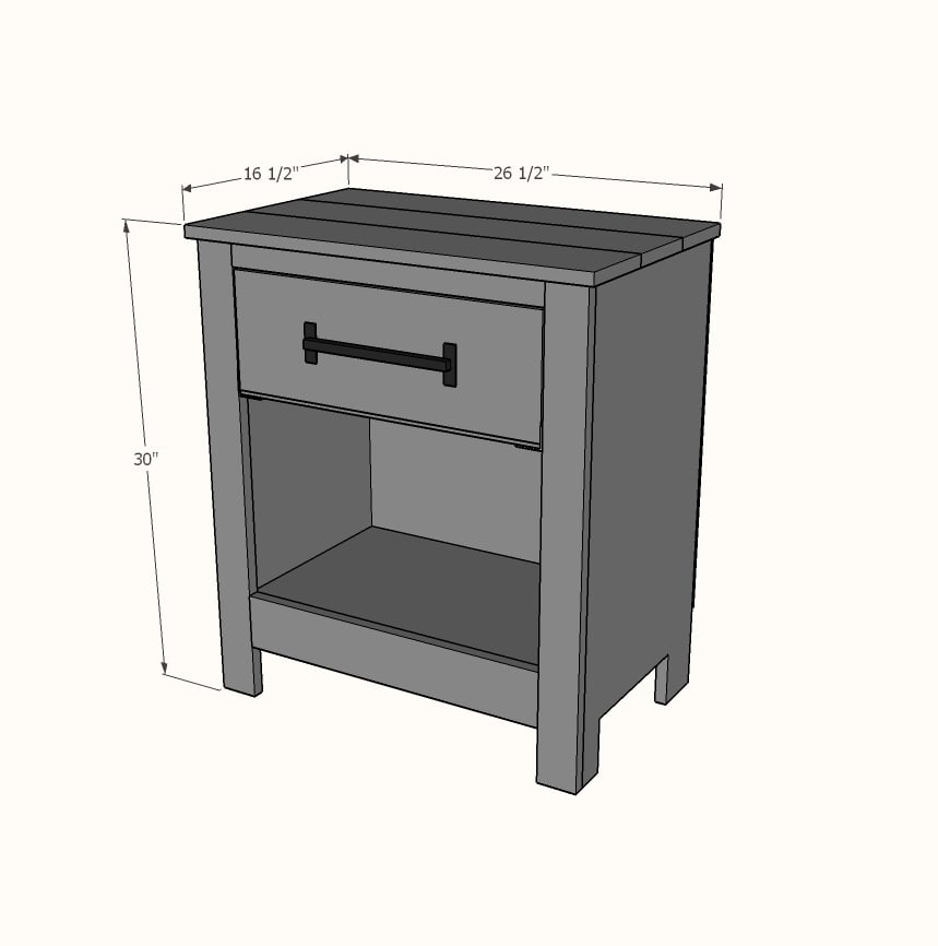 dimensions of nightstand
