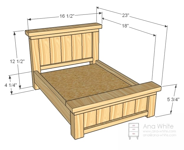 Farmhouse Doll Bed dimensions ana white plans