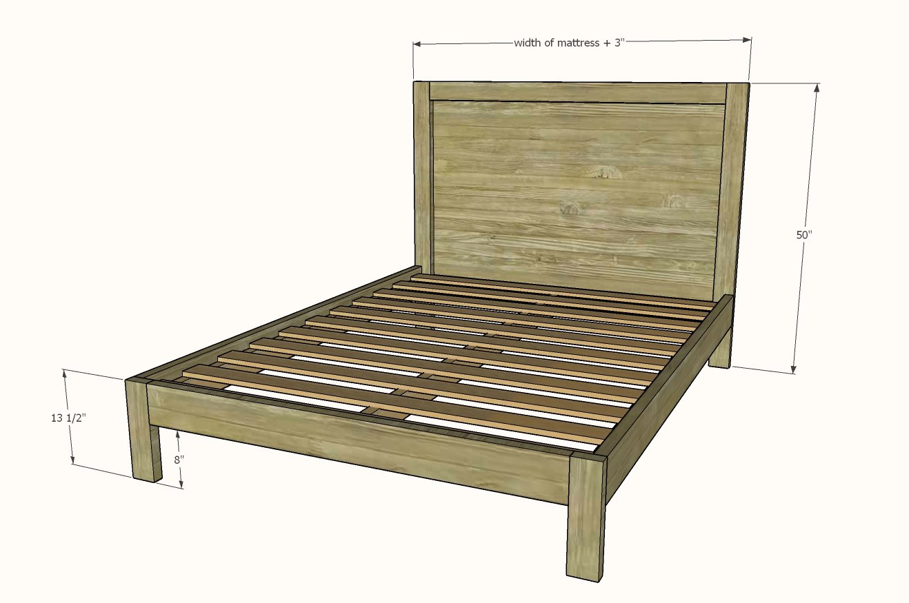 queen bed frame dimensions