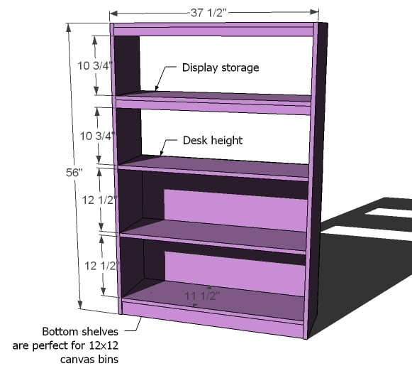 large bookcase dimensions