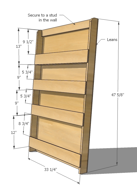 Ana White | Book or Magazine Ladder Shelf - DIY Projects