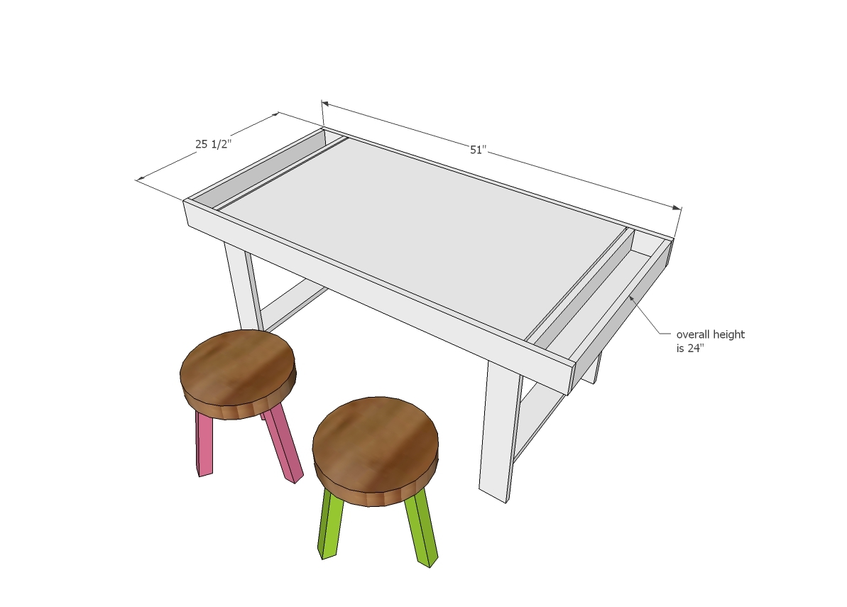 kids play table with storage dimensions
