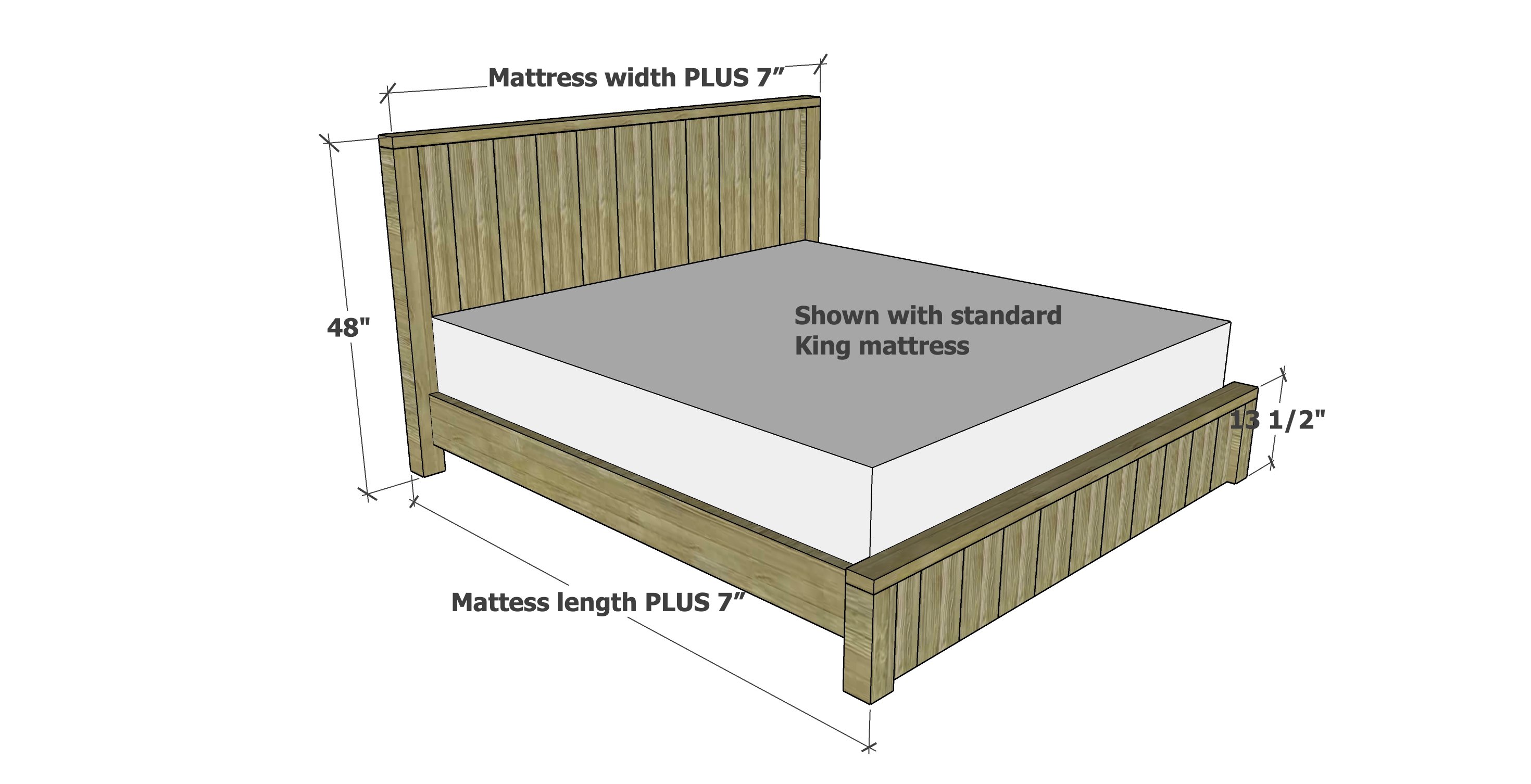 rustic modern farmhouse bed dimensions