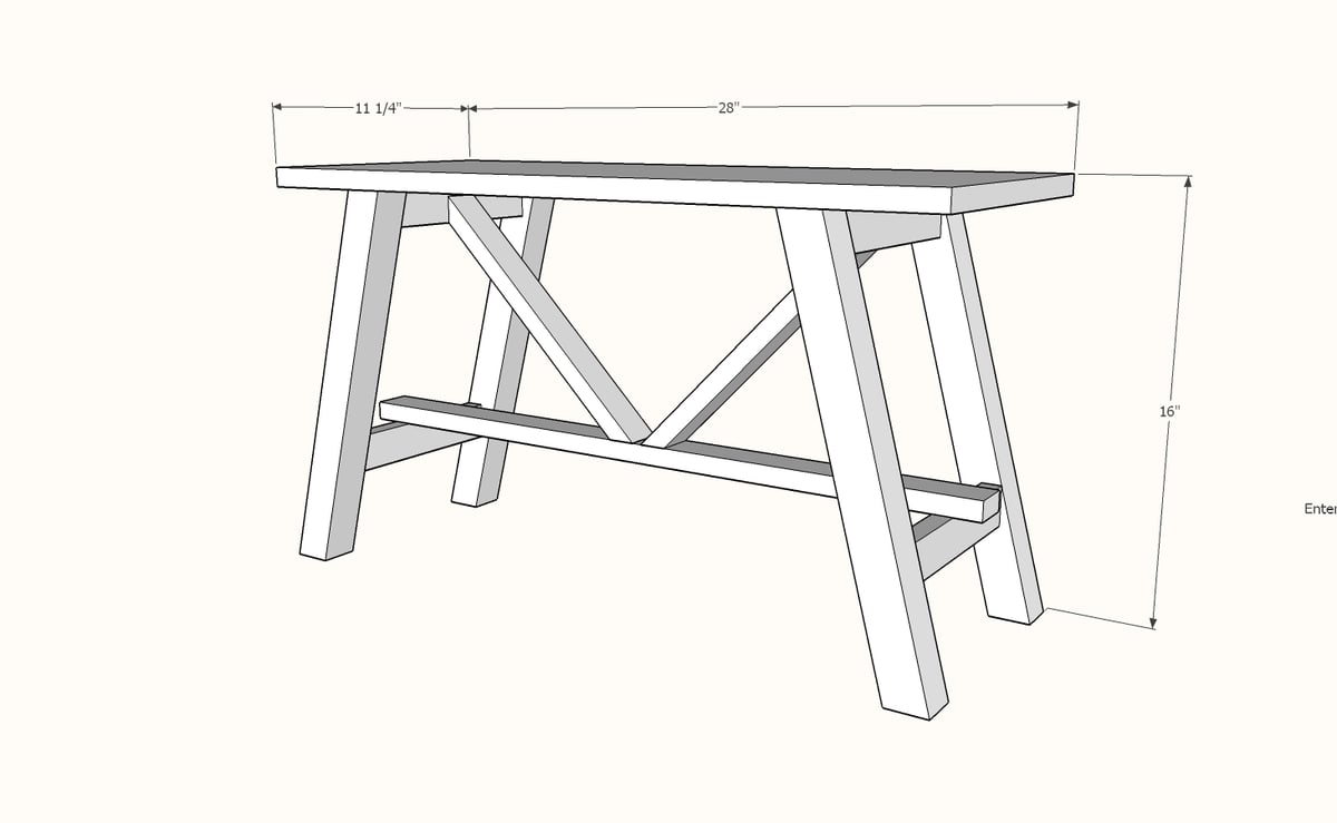 small bench dimensions