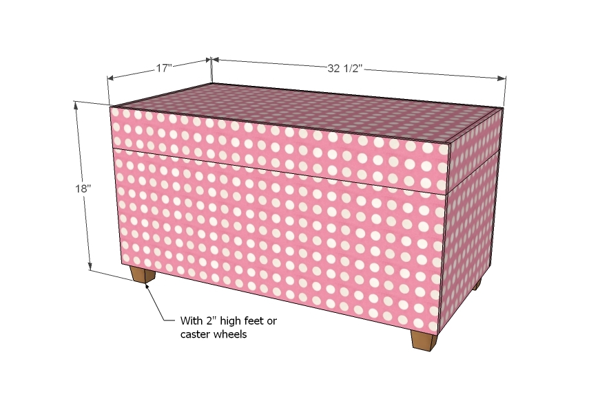 Ana White Upholstered Toybox Ottoman - DIY Projects