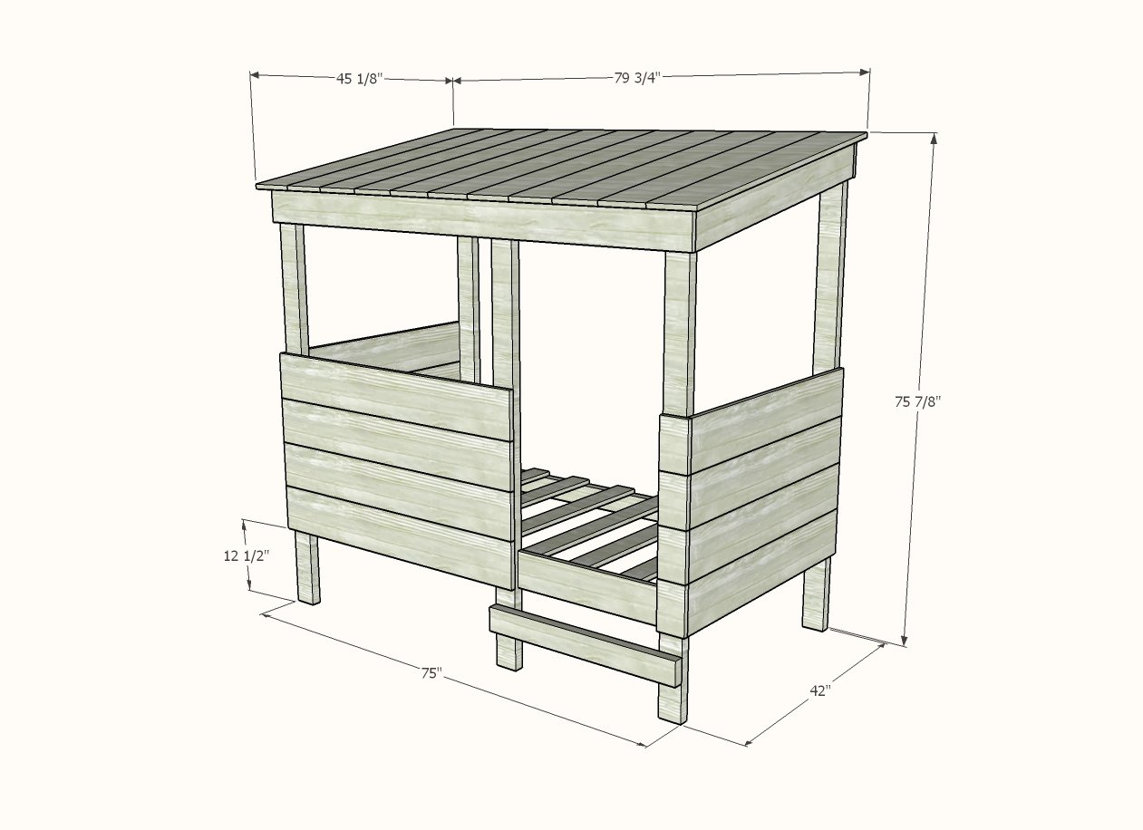 treehouse bed dimensions for woodworking plan
