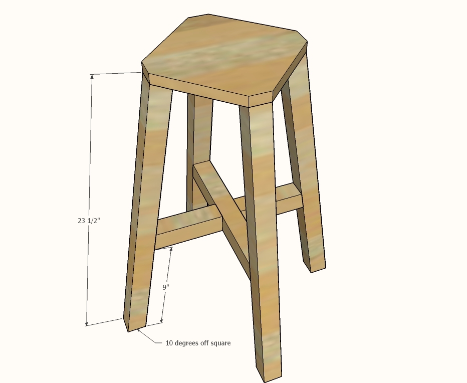 Ana White | Industrial Adjustable Height Bolt Bar Stool - DIY Projects