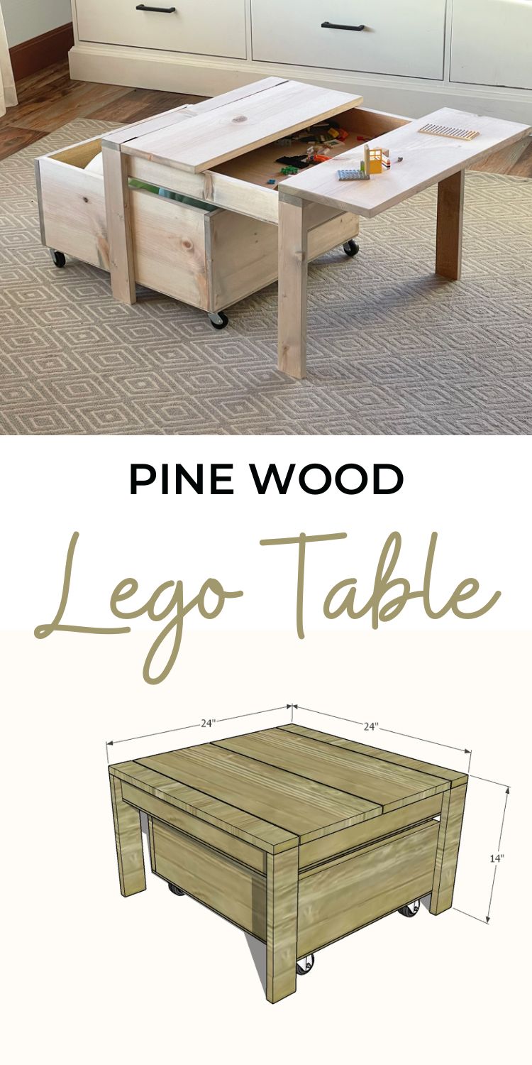 Pine Wood Lego Table
