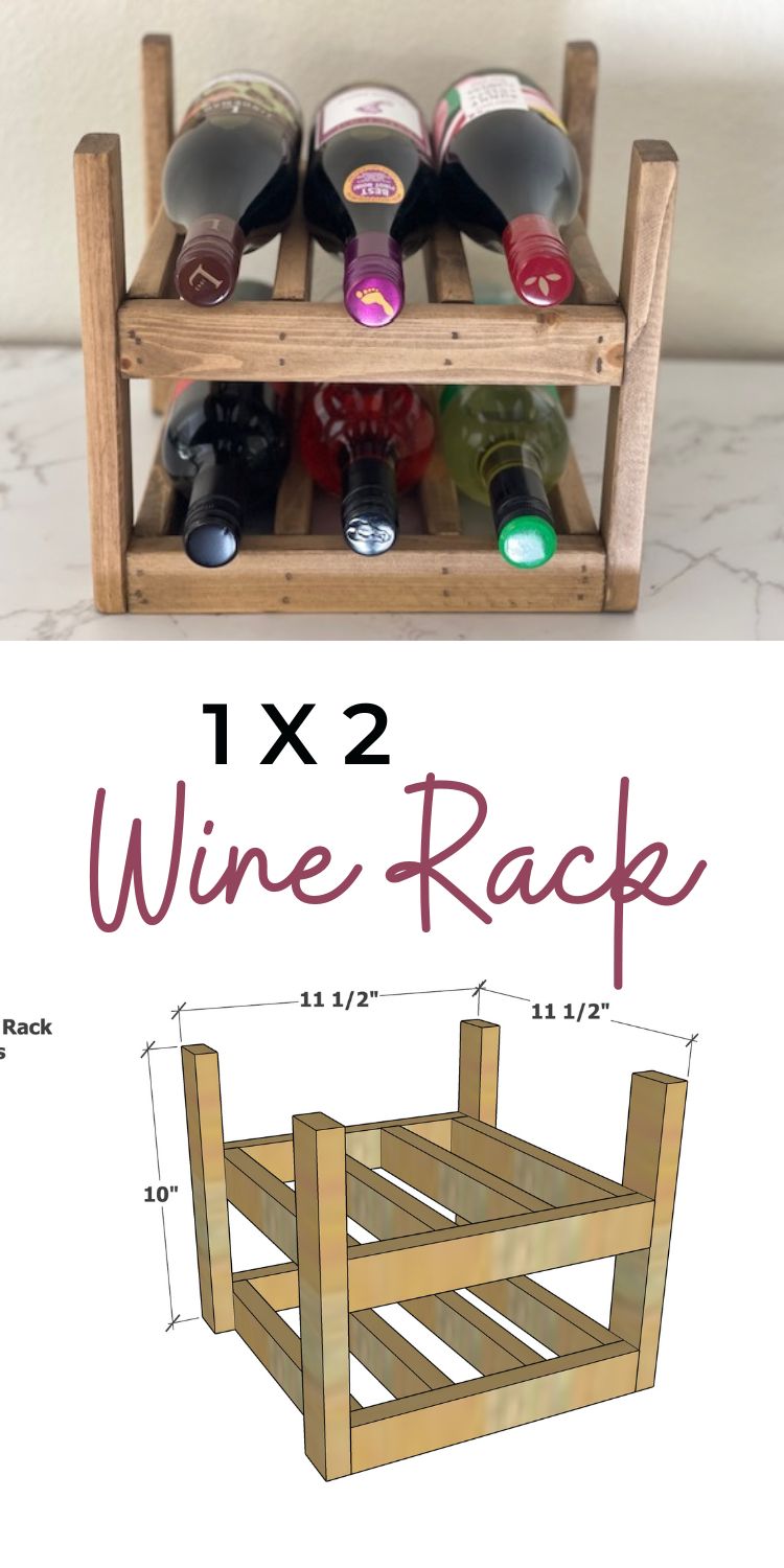 1x2 Wine Rack Plans