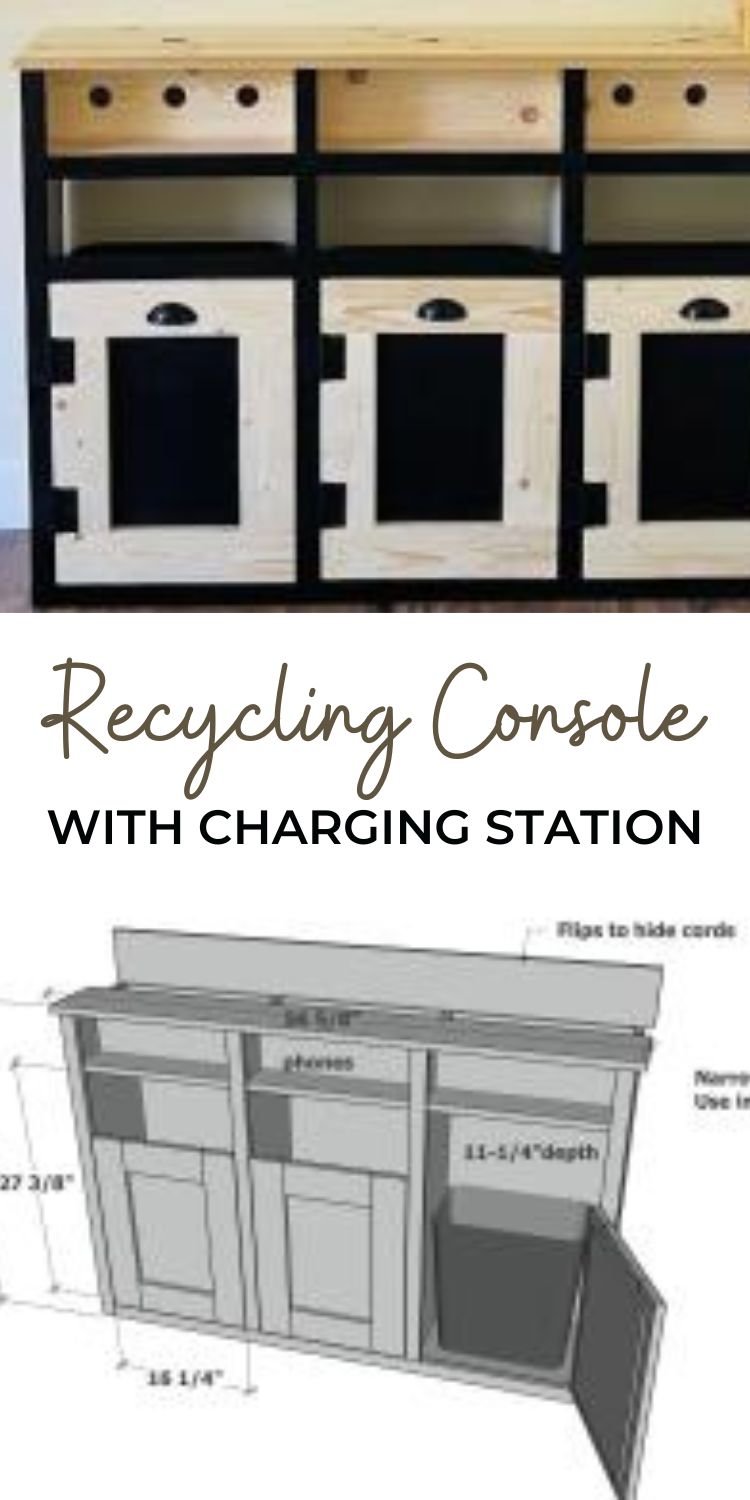 Recycling Console with Charging Station