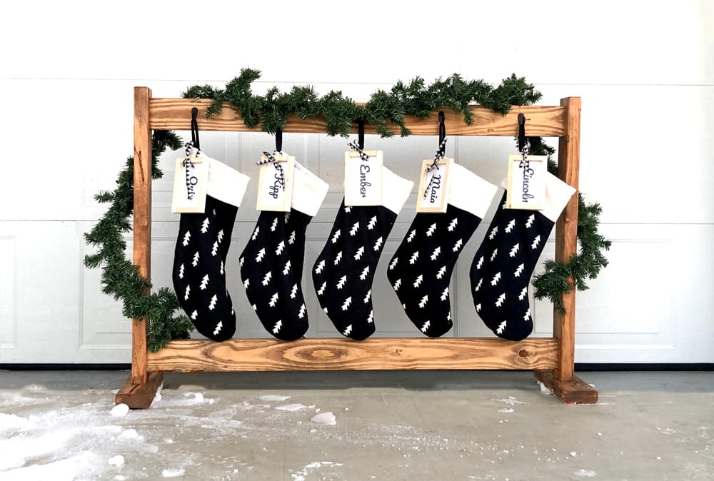 diy stocking stand stocking holder