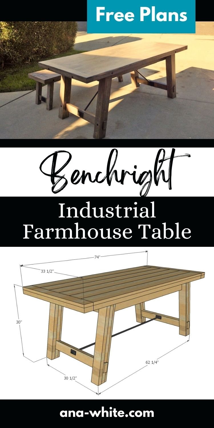 Benchright Industrial Farmhouse Table